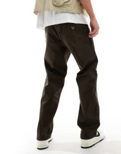 Jack & Jones Loose Fit Workwear Chino Trouser In Chocolate Brown For Men Wren -Men Style Shop 206824921 4