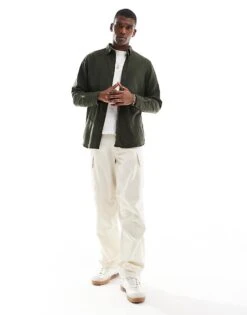 Jack & Jones Flannel Shirt In Khaki For Men Rosin Solid -Men Style Shop 206824980 3