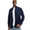 Jack & Jones Flannel Shirt In Navy For Men Navy Blazer Solid