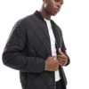 Jack & Jones Quilted Bomber Jacket In Black For Men -Men Style Shop 206825134 1 black
