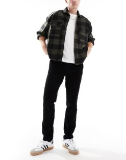 Jack & Jones Slim Cord Trouser In Black For Men