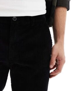 Jack & Jones Slim Cord Trouser In Black For Men -Men Style Shop 206825166 5