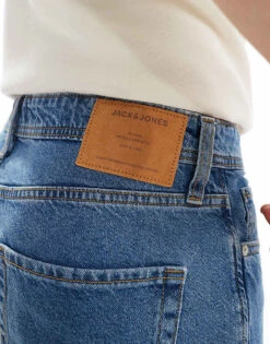 Jack & Jones Eddie Loose Jean In Mid Blue Wash For Men Sq735 -Men Style Shop 206825180 4