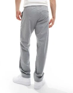 Jack & Jones Drawstring Tapered Trouser In Grey Marl For Men Grey Melange -Men Style Shop 206825361 3