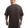 Jack & Jones Oversized Studio Back Print T-shirt In Chocolate Brown For Men Mulch