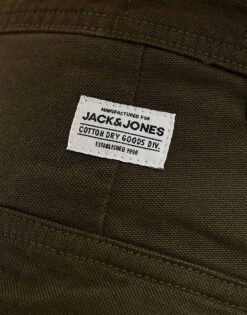 Jack & Jones Loose Fit Multi Pocket Cargo Trouser In Khaki For Men Olive Night -Men Style Shop 206825567 3