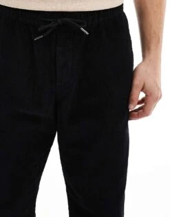 Jack & Jones Loose Fit Drawstring Cord Trouser In Black For Men -Men Style Shop 206825595 5