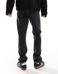 Jack & Jones Chris Straight Jean In Washed Black For Men Sq737 -Men Style Shop 206825610 3