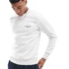 Jack & Jones Script Logo Crew Neck Sweatshirt In White For Men White Melange -Men Style Shop 206825641 1 whitemelange