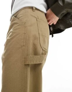 Jack & Jones Loose Fit Carpenter Trouser In Beige For Men Elmwood -Men Style Shop 206825835 4