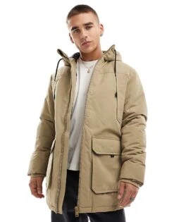 Jack & Jones Utility Parka In Beige For Men Elmwood -Men Style Shop 206825883 1 elmwood 1