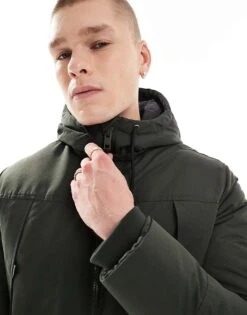 Jack & Jones Utility Parka In Khaki For Men Rosin -Men Style Shop 206825905 4