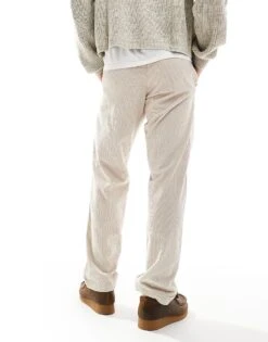 Jack & Jones Loose Fit Drawstring Cord Trouser In Light Beige For Men Moonbeam -Men Style Shop 206826032 2