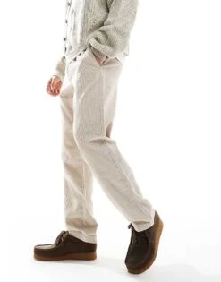 Jack & Jones Loose Fit Drawstring Cord Trouser In Light Beige For Men Moonbeam -Men Style Shop 206826032 3