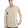 Jack & Jones Slim Fit Smart Shirt In Beige For Men Pure Casshmere -Men Style Shop 206826048 1 purecasshmere