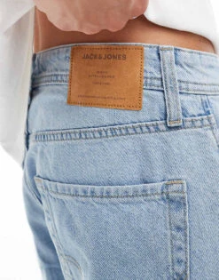 Jack & Jones Eddie Loose Fit Jean In Light Blue Wash For Men Blue Denim -Men Style Shop 206910589 4