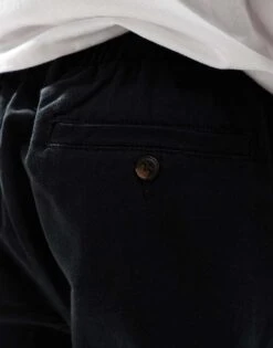 Jack & Jones Loose Fit Pull On Chino With Pleated Front In Black For Men -Men Style Shop 206955794 4