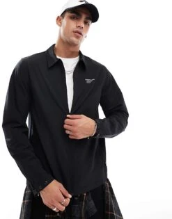 Jack & Jones Lightweight Collar Tech Jacket In Black For Men -Men Style Shop 206955846 1 black 1