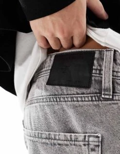 Jack & Jones Eddie Baggy Jean In Light Grey Wash For Men Sq053 -Men Style Shop 206955858 3