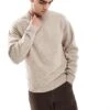 Jack & Jones Oversized Fluffy Crew Neck Jumper In Beige For Men Atmosphere -Men Style Shop 206955862 1 atmosphere