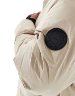 Jack & Jones Premium Oversized Shell Puffer Jacket In Beige For Men Crockery -Men Style Shop 206955907 4