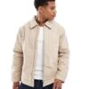 Jack & Jones Cotton Padded Carpenter Jacket With Collar In Beige For Men Humus -Men Style Shop 206955929 1 humus