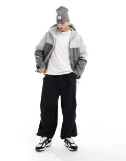 Jack & Jones Colour Block Windbreaker In Grey For Men Gargoyle High-rise B