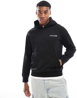 Jack & Jones Oversized Core Back Print Hoodie In Black For Men -Men Style Shop 206956014 4