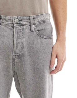 Jack & Jones Alex Baggy Jeans In Light Grey Wash For Men Sq053 -Men Style Shop 206956195 3