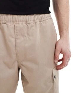 Jack & Jones Bill Wide Fit Cargo Trouser In Beige For Men Crockery -Men Style Shop 206956284 5