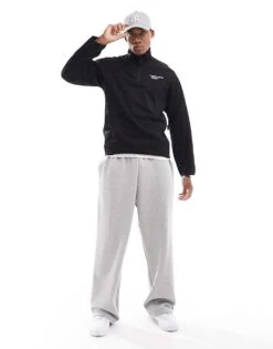 Jack & Jones Half Zip With Chest Print In Black For Men -Men Style Shop 206956405 1 black 1