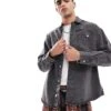 Jack & Jones Oversized Heavy Denim Overshirt In Washed Black For Men Black Denim -Men Style Shop 206956437 1 blackdenim