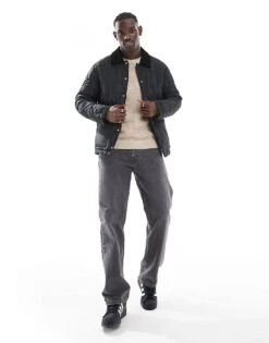 Jack & Jones Quilted Jacket In Black For Men -Men Style Shop 206956501 4