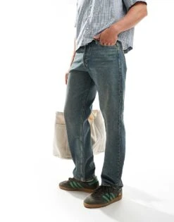 Jack & Jones Eddie Loose Jean In Blue Dirty Wash For Men Blue Denim -Men Style Shop 206957410 1 bluedenim 1