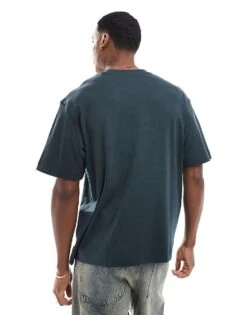 Jack & Jones Oversized 200gsm Heavyweight T-shirt In Forest Green For Men Forrest River -Men Style Shop 206957424 2