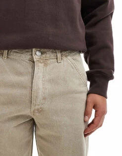 Jack & Jones Eddie Baggy Worker Jean In Washed Brown For Men Winter Twig -Men Style Shop 206957551 5