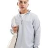 Jack & Jones Half Zip Clean Tech Sweat In Light Grey For Men High-rise /flintston -Men Style Shop 206957584 1 highriseflintston