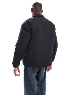 Jack & Jones Nylon Button Through Coach Jacket In Black For Men -Men Style Shop 206957662 4