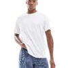Jack & Jones Cotton Check Lounge Pyjama Short Set With T-shirt In White With Blue Stripe For Men White:bluestripe -Men Style Shop 206957677 1 whitebluestripe