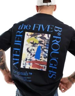 Jack & Jones Oversized T-shirt With Arty Back Print In Black For Men -Men Style Shop 206957685 1 black 1