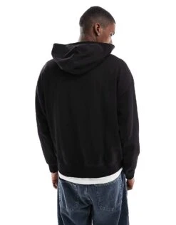 Jack & Jones Oversized Double Zip Through Hoodie In Black For Men -Men Style Shop 206957923 4