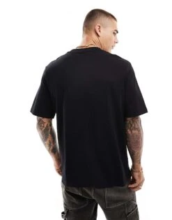 Jack & Jones Oversized T-shirt With Nylon Pocket In Black For Men -Men Style Shop 206957957 4