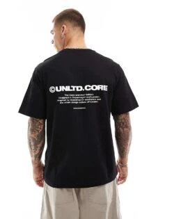 Jack & Jones Oversized T-shirt With Project Core Print In Black For Men -Men Style Shop 206958051 2