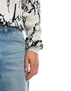 Jack & Jones Eddie Loose Carpenter Jean In Mid Blue Vintage Wash For Men Blue Denim -Men Style Shop 206958128 3