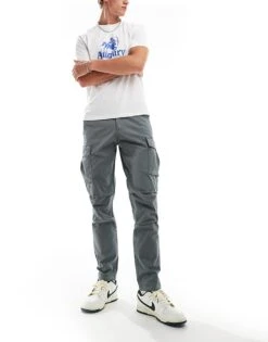 Jack & Jones Ace Loose Cargo Trouser In Slate Grey For Men Sedona Sage -Men Style Shop 206958212 1 sedonasage 1