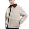 Jack & Jones Cotton Carpenter Jacket With Pockets In Beige For Men Humus