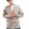 Jack & Jones Oversized Fluffy Cardigan In Beige For Men Atmosphere