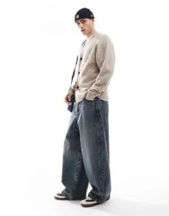 Jack & Jones Oversized Fluffy Cardigan In Beige For Men Atmosphere -Men Style Shop 206958330 2