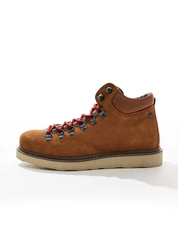 Jack & Jones Chunky Suede Hiker Boot In Tan For Men Tobacco Brown 4 Jack & Jones Chunky Suede Hiker Boot In Tan For Men Tobacco Brown - Image 2