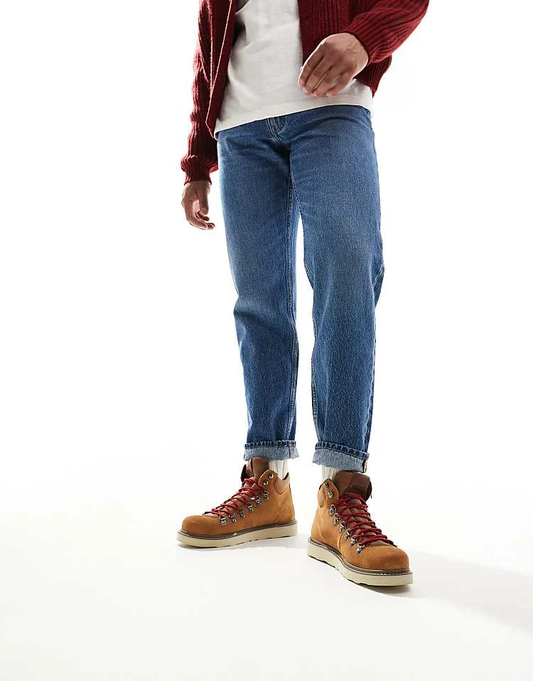 Jack & Jones Chunky Suede Hiker Boot In Tan For Men Tobacco Brown 6 Jack & Jones Chunky Suede Hiker Boot In Tan For Men Tobacco Brown - Image 4